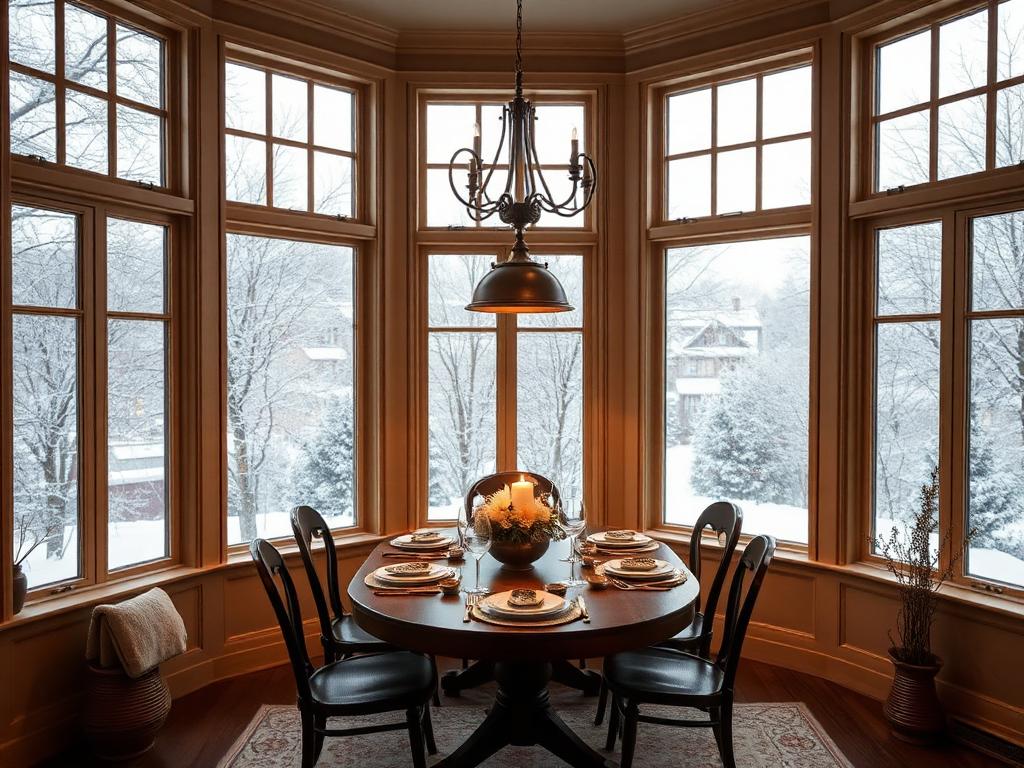 Beautiful home interior with windows